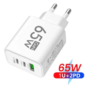 65w gan usb carregador rápido tipo c pd carregador de carregamento rápido adaptador de alimentação do telefone móvel para iphone 14 15 pro xiaomi samsung oneplus
